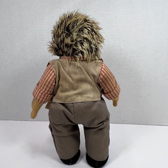 VTG Mecki Steiff Hedgehog Doll Large 10 Inch Germany 1950's Plush Stuffed RARE - Picture 3 of 12